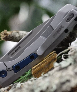 New 🔥 Kershaw Knives Kershaw Highball XL KS7020, 3.3" Bead-blasted D2 Steel Plain Blade, Stainless Steel Handle 😍 -Automatic Knives shop 7020.2 31799.1619034359