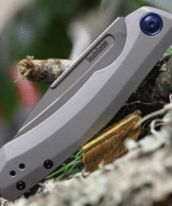 New 🔥 Kershaw Knives Kershaw Highball XL KS7020, 3.3" Bead-blasted D2 Steel Plain Blade, Stainless Steel Handle 😍 -Automatic Knives shop 7020.3 82672.1619034359