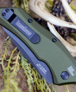 Outlet 🧨 Kershaw Knives Kershaw Launch 1 7100OLBW, 3.4" CPM 154 BlackWash Blade, Olive Green Anodized Aluminum Handle 🎁 -Automatic Knives shop 7100OLBW.5 70087.1578931245