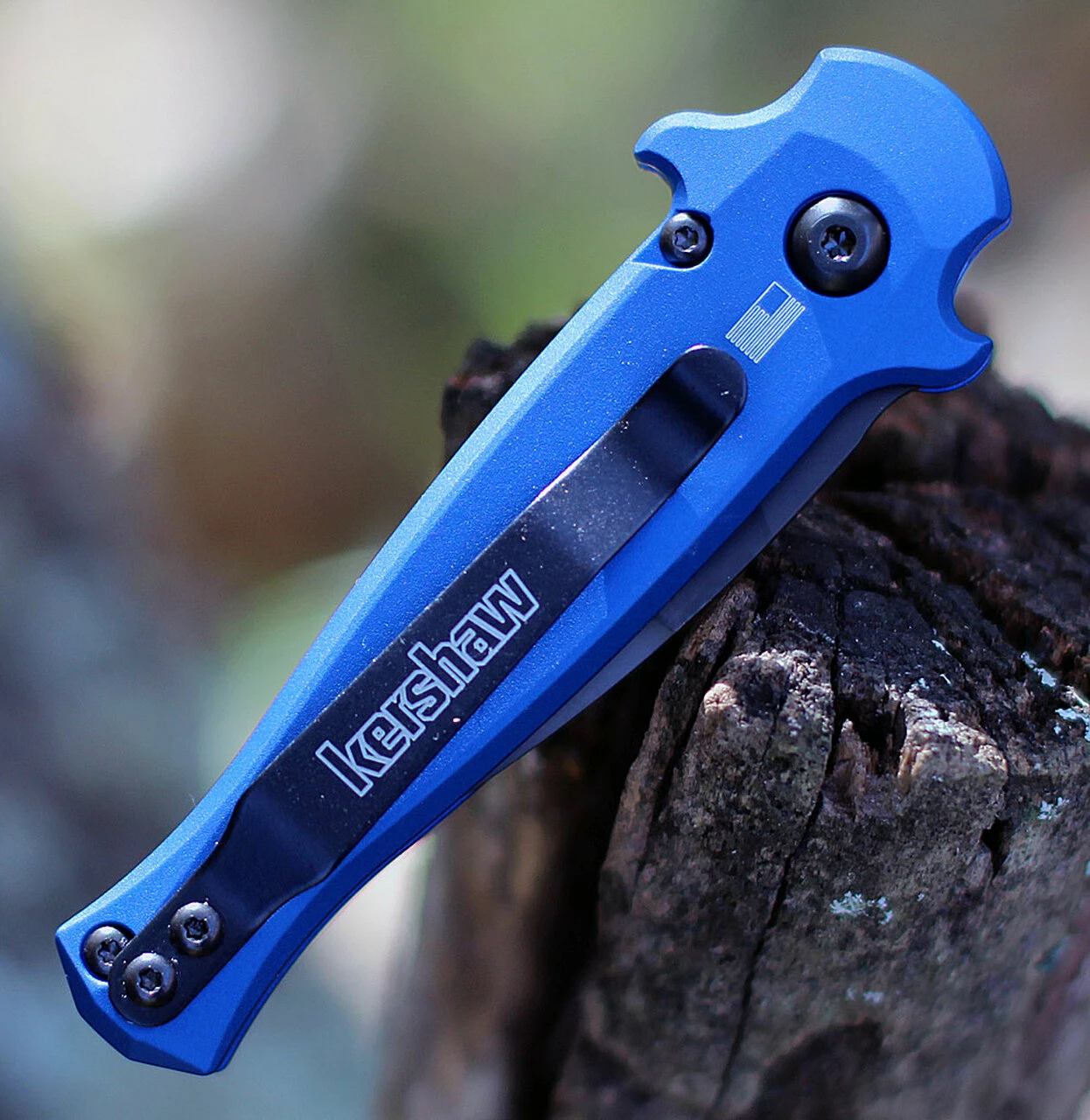 Best Pirce 😀 Kershaw Knives Kershaw 7130 Launch 12CA Mini Stiletto, 1.9 " CPM154 Black Plain Blade, Blue Aluminum w/ Carbon Fiber Insert Handle ✨ 4 Best Pirce 😀 Kershaw Knives Kershaw 7130 Launch 12CA Mini Stiletto, 1.9 " CPM154 Black Plain Blade, Blue Aluminum w/ Carbon Fiber Insert Handle ✨ - Image 4