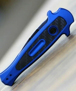 New ⭐ Kershaw Knives Kershaw 7130 Launch 12CA Mini Stiletto, 1.9 " CPM154 Black Stonewashed Plain Blade, Blue Aluminum w/ Carbon Fiber Insert Handle 🎁 -Automatic Knives shop 7130BLUBW.3 90092.1607457226