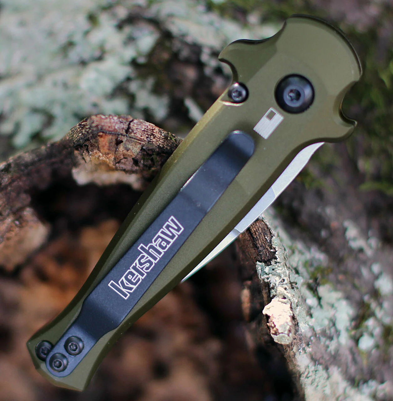 Promo 👍 Kershaw Knives Kershaw 7130 Launch 12CA Mini Stiletto, 1.9 " CPM154 Stonewashed Plain Blade, Olive Aluminum w/ Carbon Fiber Insert Handle ⭐ 3 Promo 👍 Kershaw Knives Kershaw 7130 Launch 12CA Mini Stiletto, 1.9 " CPM154 Stonewashed Plain Blade, Olive Aluminum w/ Carbon Fiber Insert Handle ⭐ - Image 3
