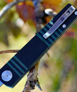 Wholesale 🛒 Real Steel Ippon Linerlock RS7240, 3.7" Bohler Steel Plain Blade, Green /Black G-10 Handle 🔔 -Automatic Knives shop 7240.4 06927.1566586125