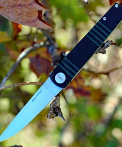 Wholesale 🛒 Real Steel Ippon Linerlock RS7240, 3.7" Bohler Steel Plain Blade, Green /Black G-10 Handle 🔔