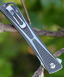 Outlet 💯 CRKT 7530 Crossbones, 3.5" AUS 8 Plain Blade, Two-Tone Brushed Aluminum Handle ❤️ -Automatic Knives shop 7530.2 54454.1566585886