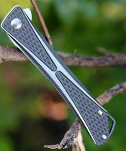 Outlet 💯 CRKT 7530 Crossbones, 3.5" AUS 8 Plain Blade, Two-Tone Brushed Aluminum Handle ❤️ -Automatic Knives shop 7530.3 96339.1566585885