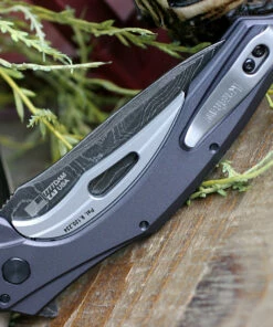 Brand new 🎉 Kershaw Knives Kershaw 7777 Bareknuckle Flipper Knife, 3.5 in. Damascus Blade, Aluminum Handle 🔔 -Automatic Knives shop 7777DAM.2 05436.1593443061