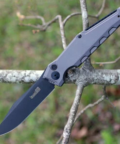 Deals 👍 Kershaw Knives Kershaw 7900GRYBLK Launch 7 Auto, 3.75" CPM154 Plain Edge, Grey Aluminum Handle 👏