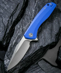 Wholesale 🔔 CIVIVI Knives CIVIVI Baklash C801F, 3.5” 9Cr18MoV Satin Drop Point Plain Blade, Blue G-10 Handles 🎁