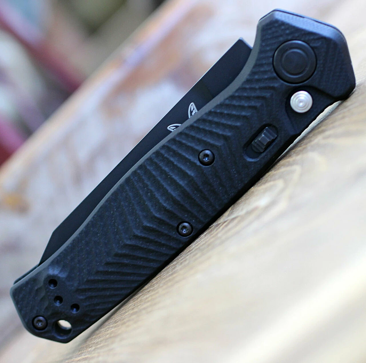 Deals 🎉 Benchmade Knives Benchmade 8551SBK Mediator, 3.30" CPM-S90V Tanto Black Part Serrated Blade, Black G-10 Handle 👏 4 Deals 🎉 Benchmade Knives Benchmade 8551SBK Mediator, 3.30" CPM-S90V Tanto Black Part Serrated Blade, Black G-10 Handle 👏 - Image 4