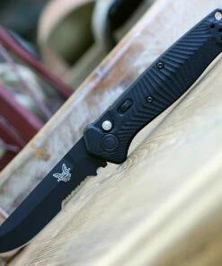 Deals 🎉 Benchmade Knives Benchmade 8551SBK Mediator, 3.30" CPM-S90V Tanto Black Part Serrated Blade, Black G-10 Handle 👏