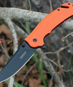 Best reviews of 🔔 Kershaw Knives Kershaw 8650 Barricade, 3.5" 8Cr13MoV SS Plain Blade, Orange GFN Handle 👍