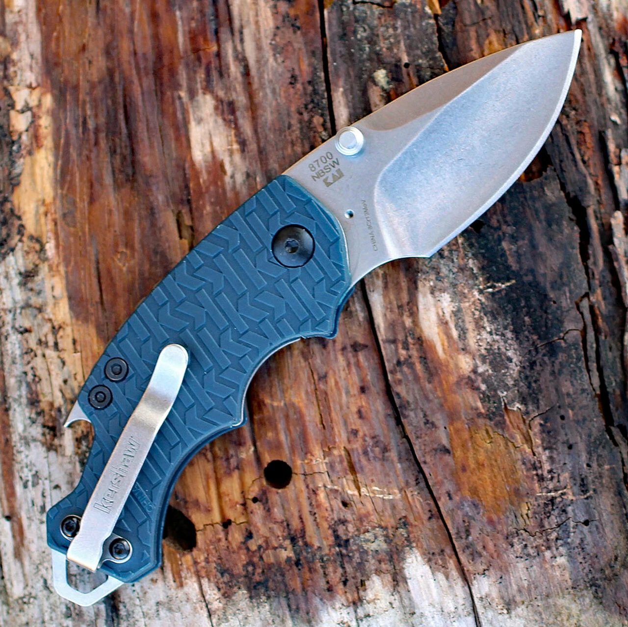 New 🎉 Kershaw Knives Kershaw Shuffle Linerlock , 2.5" Stonewash 8Cr13MoV Blade, Navy Textured Nylon Handle 👏 2 New 🎉 Kershaw Knives Kershaw Shuffle Linerlock , 2.5" Stonewash 8Cr13MoV Blade, Navy Textured Nylon Handle 👏 - Image 2