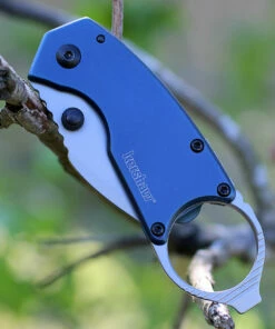 Buy 👏 Kershaw Knives Kershaw 8710 Antic, 1.75" 8Cr13MoV Plain Blade, Blue Aluminum Handle 💯 -Automatic Knives shop 8710.3 24937.1566586181
