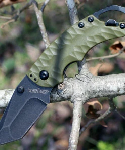 Deals 🤩 Kershaw Knives Kershaw 8750TOLBW Shuffle II, 2.6" 8Cr13MoV SS, Tanto Blade, Olive, GFN Handle 🧨