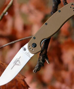 Discount 🌟 Ontario 8828CB Rat II Folder, 3" D2 Plain Blade, Coyote Brown Nylon Handle 🌟