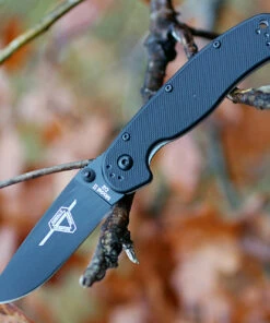 Budget 🎁 Ontario 8830 Rat II Folder, 3" D2 Plain Black Blade, Black Nylon Handle ✔️