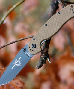 Cheap 🎁 Ontario 8830CB Rat II Folder, 3" D2 Plain Black Blade, Coyote Brown Nylon Handle 🎉