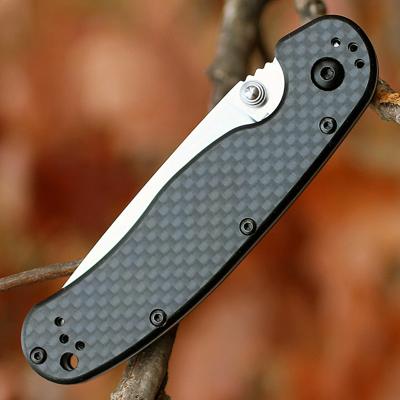 Outlet ⭐ Ontario 8832 Rat II Folder, 3" D2 Plain Blade, Carbon Fiber Handle ✨ 3 Outlet ⭐ Ontario 8832 Rat II Folder, 3" D2 Plain Blade, Carbon Fiber Handle ✨ - Image 3