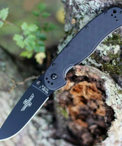 Best Sale 🎉 Ontario Rat Folder, Black Blade, Black Handle, PlainEdge 😍