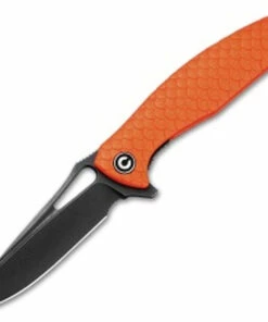 Coupon ⌛ CIVIVI Knives CIVIVI Wyvern C902G, 3.45" D2 Black Stonewashed Drop Point Blade, Orange Textured FRN Handles ✨