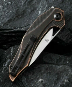 Flash Sale 🧨 CIVIVI Knives CIVIVI Plethiros C904D, 3.45" 154CM Satin Clip Point Plain Blade, Black Hand Rubbed Copper Handles 👍 -Automatic Knives shop 904D.4 70487.1595878947