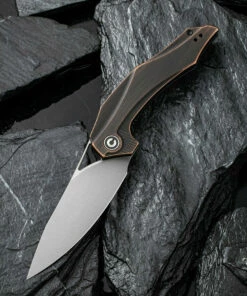 Flash Sale 🧨 CIVIVI Knives CIVIVI Plethiros C904D, 3.45" 154CM Satin Clip Point Plain Blade, Black Hand Rubbed Copper Handles 👍