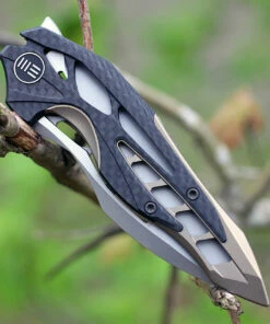 Cheapest 🧨 We Knife Co. WE Knife 906CFA Arrakis, 3.45" M390 Plain Wharncliffe Blade, Gold/Grey Titanium/Carbon Fiber Handle 🤩 -Automatic Knives shop 906cfa.3 04143.1566586268