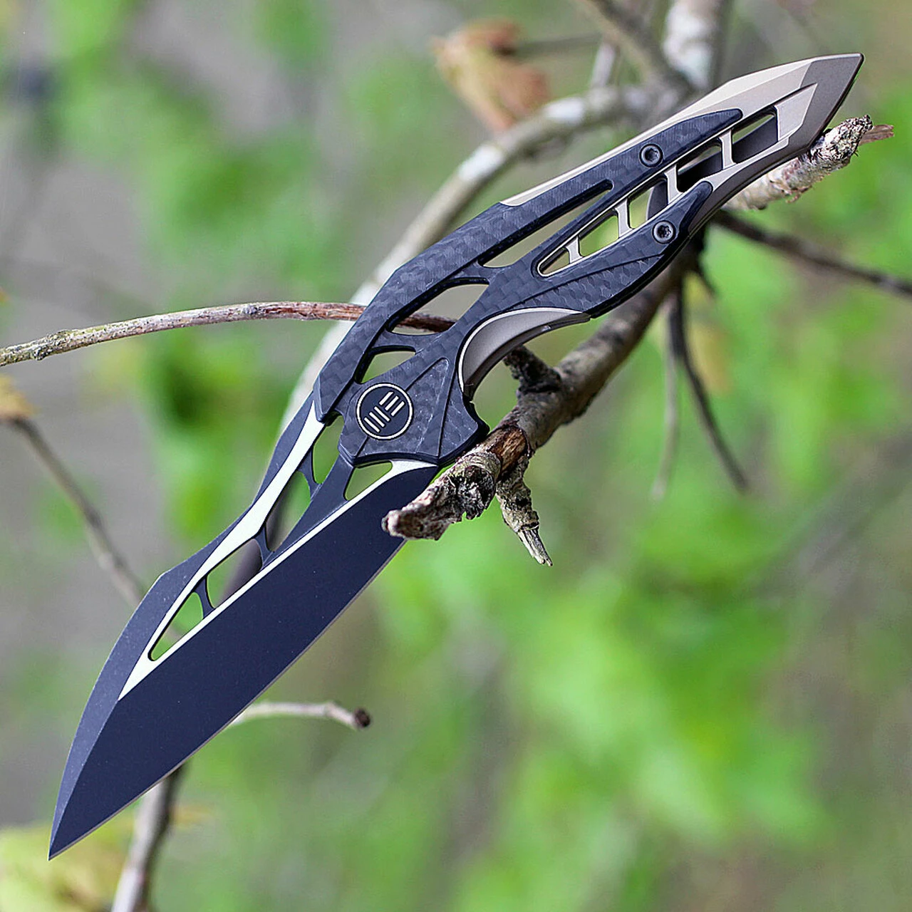 Coupon 💯 We Knife Co. WE Knife 906CFB Arrakis, 3.45" M390 Black Stonewashed Wharnliffe Blade, Carbon Fiber Inlay & Titanium Handle 🎉 1 Coupon 💯 We Knife Co. WE Knife 906CFB Arrakis, 3.45" M390 Black Stonewashed Wharnliffe Blade, Carbon Fiber Inlay & Titanium Handle 🎉