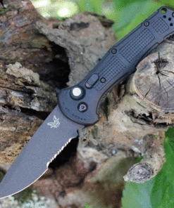 Best reviews of 😀 Benchmade Knives Benchmade Claymore 9070SBK, 3.64" Black D2 Steel Partially Serrated Blade, Black Grivory w/SS liner Handle, ✨