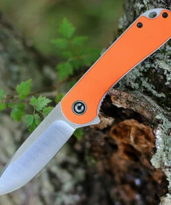 Outlet ๐คฉ CIVIVI Knives CIVIVI Elementum C907R, 2.96" D2 Satin Drop Point Blade, Orange G-10 Handles ๐