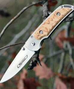 Flash Sale 👍 Marttiini Knives Marttiini 915111 Taittoveitsi MFK, 3.25" Stainless Plain Blade, Curly Birch Handle 🧨