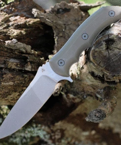 Cheapest 👍 WE Knife Co. Stonefish 919B, 4.46" CPM-20CV Stonewashed Drop Point Blade, Tan G-10 Handles 🎉