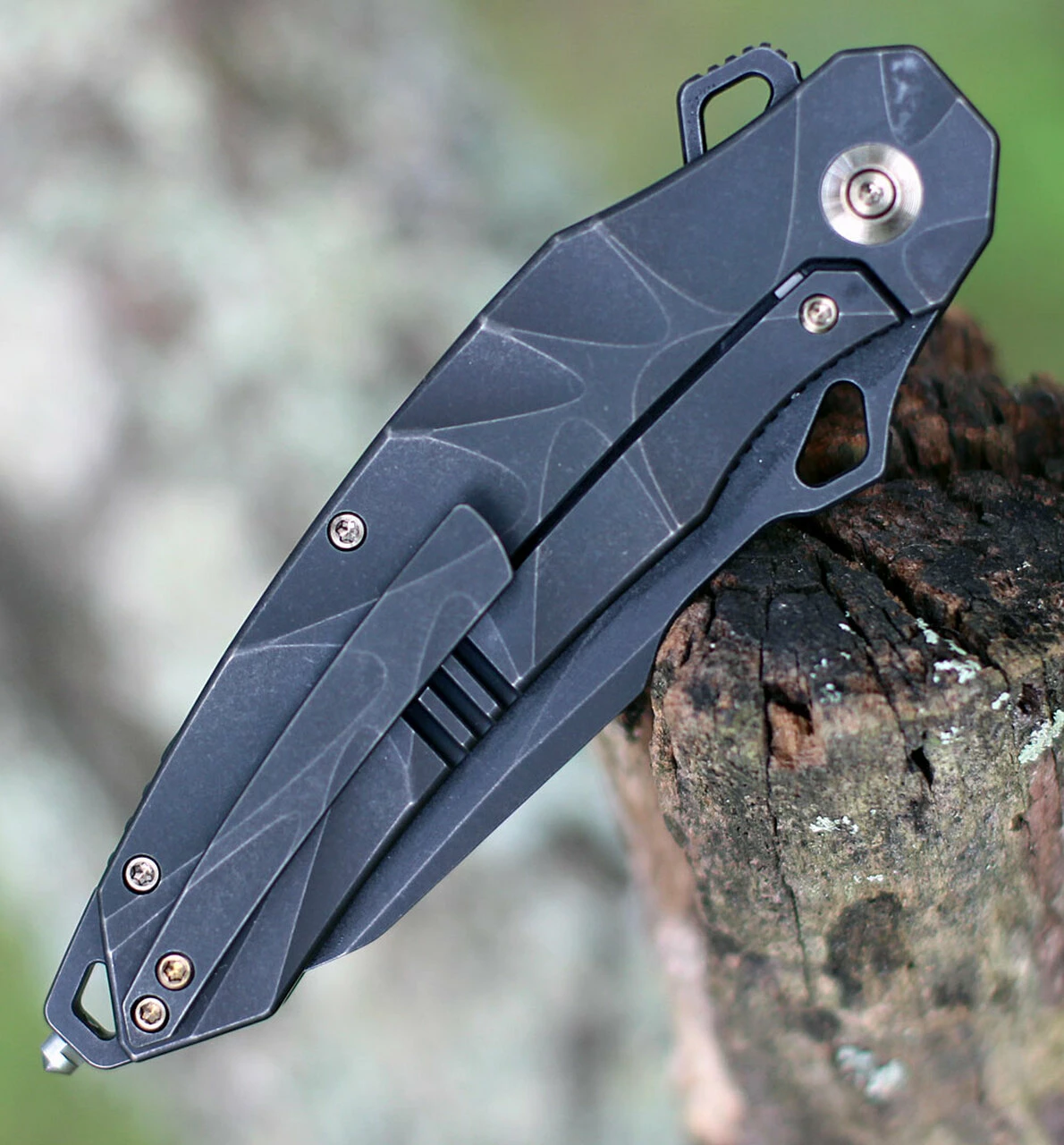 Coupon 🤩 We Knife Co. We Knife 922B Hecate, 3.81" CPM 20CV Black Stonewash Plain Blade, Black Stonewash Titanium Handle ✨ 4 Coupon 🤩 We Knife Co. We Knife 922B Hecate, 3.81" CPM 20CV Black Stonewash Plain Blade, Black Stonewash Titanium Handle ✨ - Image 4