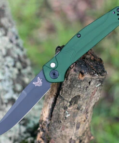 Top 10 😀 Benchmade Knives Benchmade 9400 Auto Osborne, 3.40" CPM-S30V Black Plain Blade, Green Aluminum Handle ⭐