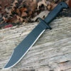 Discount ✔️ Cold Steel 97SMBWZ Black Bear Bowie Machete, 12" 1055 Plain Blade, Black Polypropylene Handle 👏