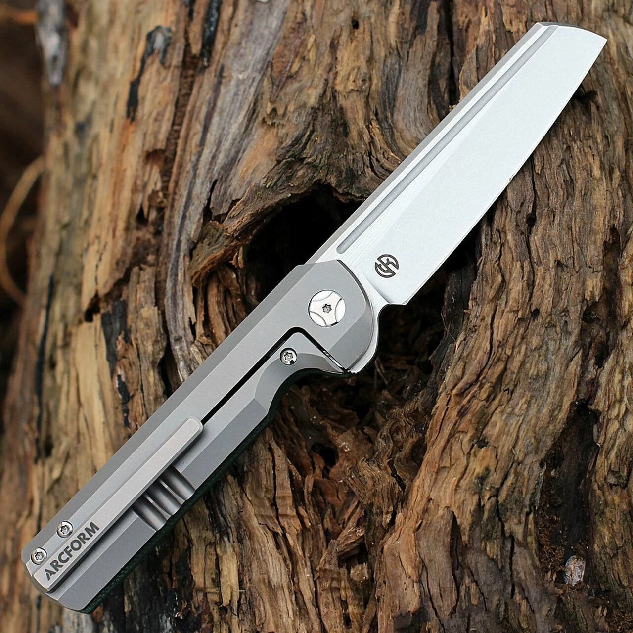 New 🛒 Arcform Slimfoot Folding - Ti / Green G10 (3.5" M390 Satin Sheepsfoot) ❤️ 2 New 🛒 Arcform Slimfoot Folding - Ti / Green G10 (3.5" M390 Satin Sheepsfoot) ❤️ - Image 2