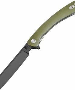 Deals 🎁 Artisan Cutlery Artisan Small Orthodox ATZ1817PSBGNC, 2.75" Black D2 Blade, Smooth Green G10 Handle 🎁