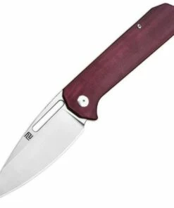 Buy 🔥 Artisan Cutlery Arion ATZ-183G-DRC, 3.81" S35VN Satin Drop Point Plain Blade, Double Coral Micarta and Titanium Handle ⭐