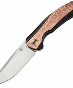 Buy 🎉 Kansept Knives K1007A3 Accipiter , 3.50" CPM-S35VN Stonewashed Plain Blade, Titanium w/ Copper Handle 🔥