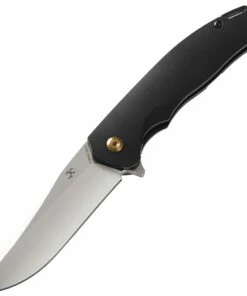 Cheapest 🌟 Kansept Knives K1004A3 Agent, 3.75" CPM-S35VN Stonewashed/Satin Blade, Black Anodized Titanium Handle 😍