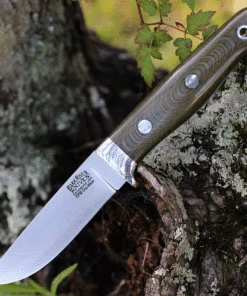 Best Sale 🔔 Bark River Knives Bark River Mountaineer II - Green Canvas Micarta (3.5" CPM CRU-Wear) 02-064-MGC ✨
