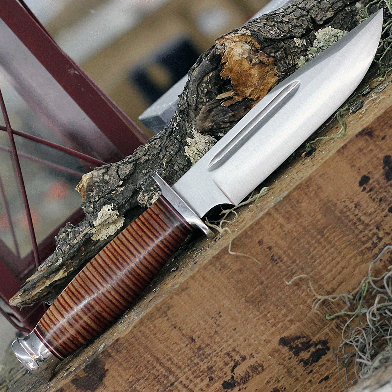 Coupon 😀 Bark River Knives Teddy Fixed Blade 08-114-SL, 6.25" A2 Satin Plain Blade, Stacked Leather Handle 🎁 2 Coupon 😀 Bark River Knives Teddy Fixed Blade 08-114-SL, 6.25" A2 Satin Plain Blade, Stacked Leather Handle 🎁 - Image 2