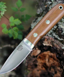 Promo 🤩 Bark River Knives City Knife BA14140MNC, 2.45" Elmax Plain Blade, Natural Canvas Micarta Handle 🎁