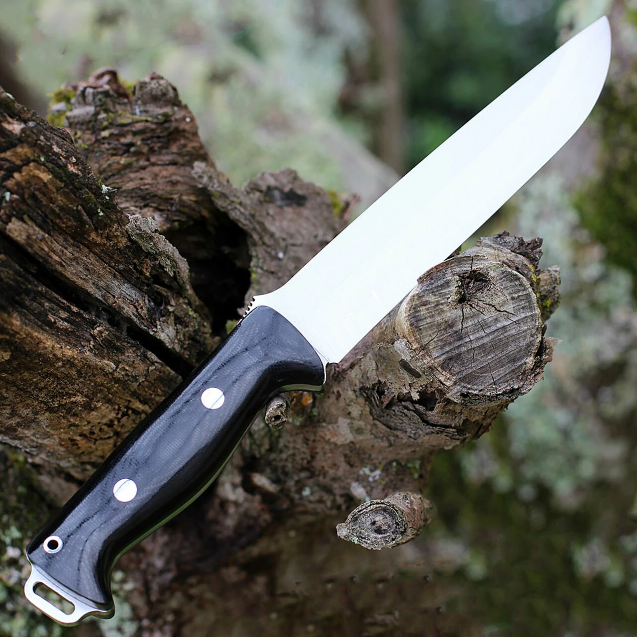 Outlet 🤩 Bark River Knives Bark River Bravo 2 - Black Canvas Micarta (7" Satin A2) 07-211M-BC ❤️ 2 Outlet 🤩 Bark River Knives Bark River Bravo 2 - Black Canvas Micarta (7" Satin A2) 07-211M-BC ❤️ - Image 2