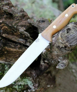 Best Pirce 👍 Bark River Knives Bark River Bravo 2 - Natural Canvas Micarta (7" Satin A2) 07-211M-NC 🤩