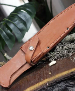 Best deal 😀 Bark River Knives Teddy II, 8.0" A2 Tool Steel Plain Blade, Stacked Leather Handle, Leather Sheath 👏 -Automatic Knives shop BA214L 86464.1618336277