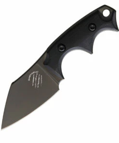 Coupon 🧨 Bastinelli Creations BB Drago Cutter V2 Fixed Blade, 2.00" N690 Black PVD Coated Blade, Black G-10 Handles, Kydex Sheath 🌟