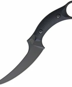 Buy 👏 Bastinelli Creations Mako Fixed Blade BAS206B, 4.624" N690Co Black PVD Coated Blade, Black Milled G-10 Handle, Kydex Sheath ⭐