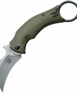 New 💯 Bastinelli Creations Black Bird Folding Knife BAS210G, 2.3" N690 Stonewashed Plain Blade, Green G-10 Handle ❤️